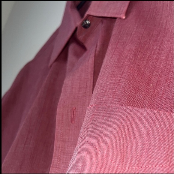 STAFFORD Men's Wrinkle Free Short Sleeve Button Up Shirt (Size: 17.5) EUC - Picture 14 of 14